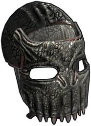 Black Alligator Metal Facemask