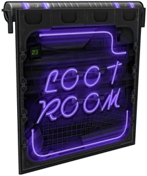 Neon Loot Room Door
