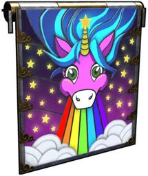 Rainbow Pony Garage Door